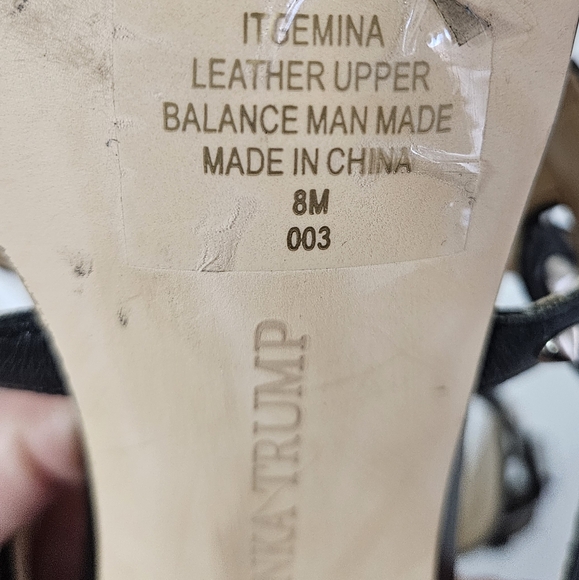 Ivanka Trump Leather Stud Stilleto Sandals Heels - Picture 4 of 8